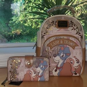 Loungefly Lady & Tramp Mini Backpack & Wallet Set
